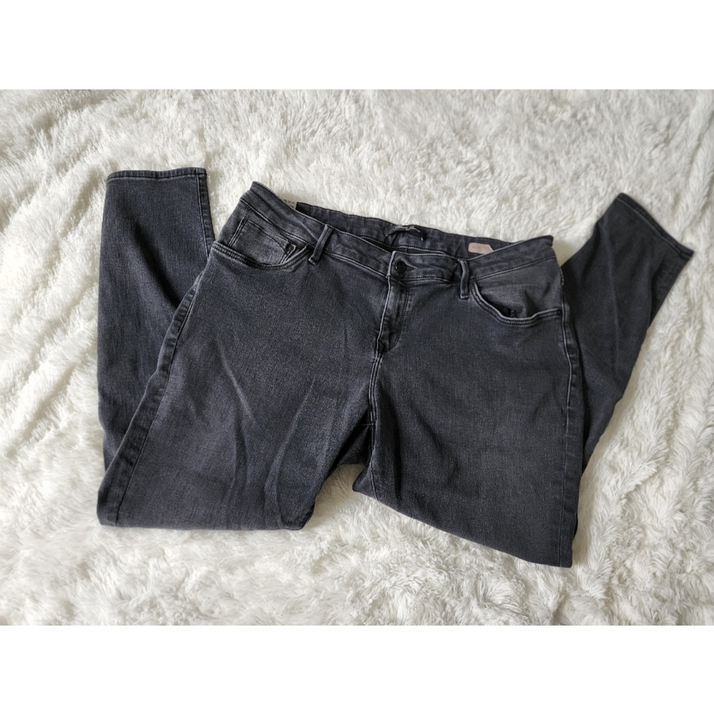 Mavi jeans Alexa mid rise skinny stretchy faded black jeans size 16